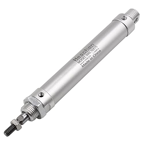 Heschen MAL 16-75 pneumatisch betriebener Luft-Zylinder mit M5 Gewinde, 16 mm Bohrung, 75 mm Anschluss, Doppelfunktion Heschen MAL 16-75 pneumatisch betriebener Luft-Zylinder mit M5 Gewinde, 16 mm Bohrung, 75 mm Anschluss, Doppelfunktion von Heschen