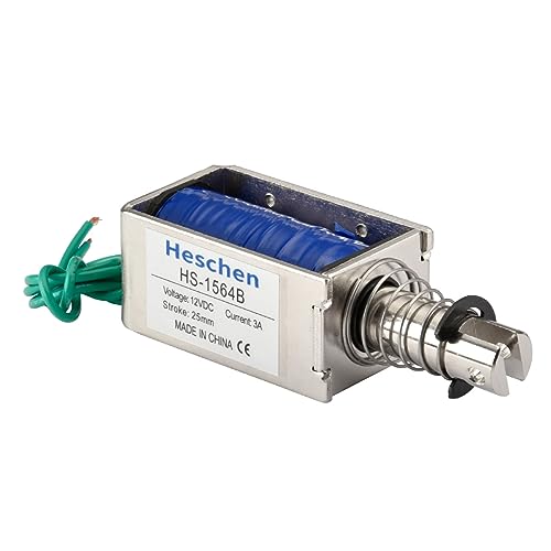 Heschen Magnet-Elektromagnet, HS-1564B, DC12V 3A, 25mm Hub, Kraft 30N, Push-Pull-Typ, offener Rahmen, Linearbewegung von Heschen