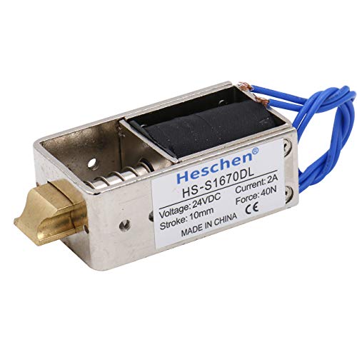 Heschen Magnet-Elektromagnetnetz, HS-S1670DL, DC24V 40N, 10mm Hub, Push Pull Type Open Frame Türschloss von Heschen