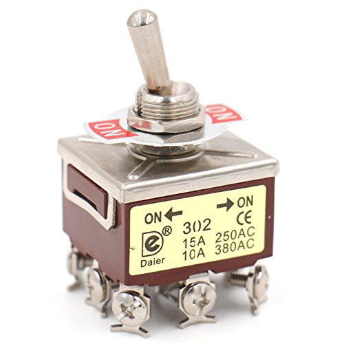 Heschen Metall-3PDT-Kippschalter HS-302 ON/ON 2 Positionen 15A 250VAC 10A 380VAC CE Grau Heschen Metall-3PDT-Kippschalter HS-302 ON/ON 2 Positionen 15A 250VAC 10A 380VAC CE Grau von Heschen