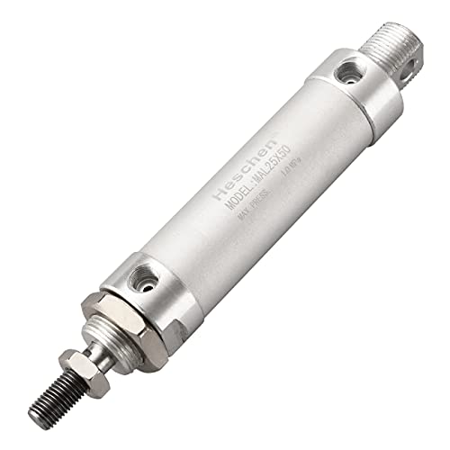 Heschen Pneumatischer Schlanker Luftzylinder, MAL 25-50, PT1/8‘’ Anschluss, 25mm Bohrung, 50mm Hub, Doppelt Wirkend Heschen Pneumatischer Schlanker Luftzylinder, MAL 25-50, PT1/8‘’ Anschluss, 25mm Bohrung, 50mm Hub, Doppelt Wirkend von Heschen