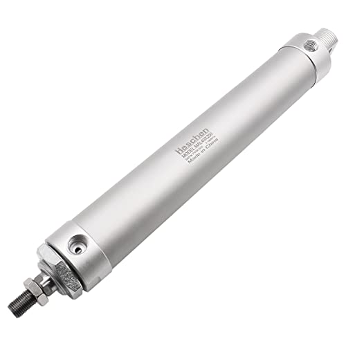 Heschen Pneumatischer Schlanker Luftzylinder, MAL 40-250, PT1/4‘’ Anschluss, 40mm Bohrung, 250mm Hub, Doppelt Wirkend von Heschen