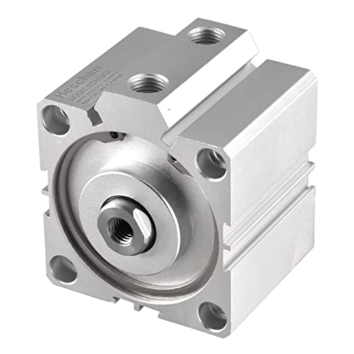 Heschen Pneumatischer kompakter Aluminium-Luftzylinder SDA 63-30, Bohrung: 63 mm, Hub, 30 mm, 1/4 PT-Portgröße, doppelt wirkend von Heschen