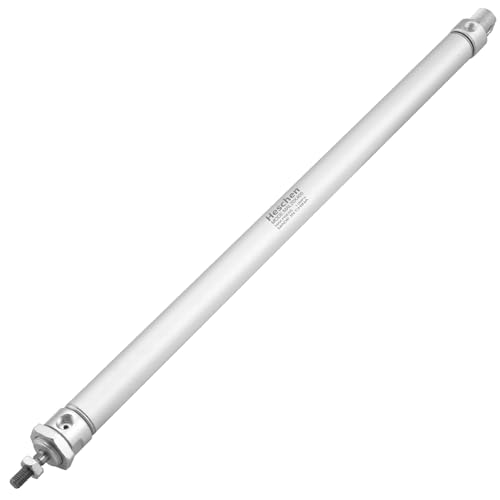 Heschen Pneumatischer schlanker Luftzylinder MAL 20-400 PT1/8-Anschluss, 20 mm Bohrung, 400 mm Hub, doppeltwirkend von Heschen
