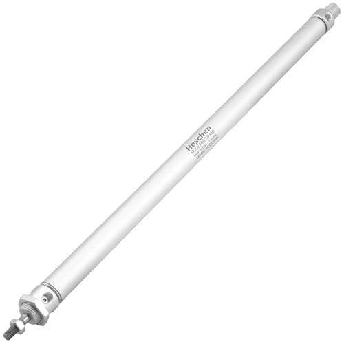 Heschen Pneumatischer schlanker Luftzylinder MAL 20-450 PT1/8-Anschluss, 20 mm Bohrung, 450 mm Hub, doppeltwirkend von Heschen