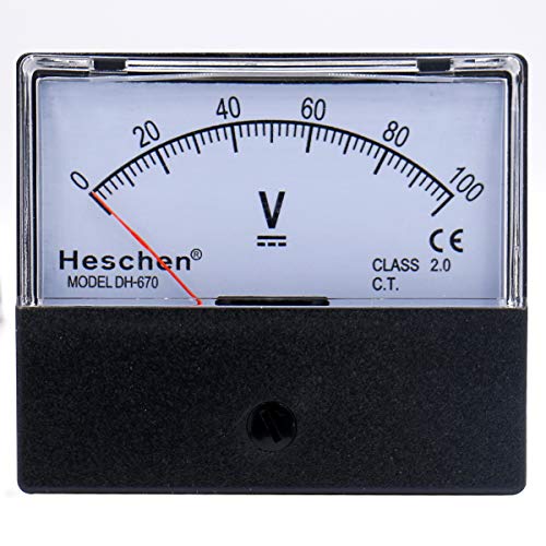 Heschen Rechteckiges Voltmeter analoges Panel Volt Spannungsmesser DH-670 DC 0-100V Klasse 2,0 Heschen Rechteckiges Voltmeter analoges Panel Volt Spannungsmesser DH-670 DC 0-100V Klasse 2,0 von Heschen