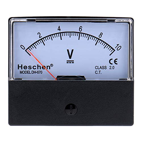 Heschen Rechteckiges Voltmeter analoges Panel Volt Spannungsmesser DH-670 DC 0-10V Klasse 2,0 Heschen Rechteckiges Voltmeter analoges Panel Volt Spannungsmesser DH-670 DC 0-10V Klasse 2,0 von Heschen