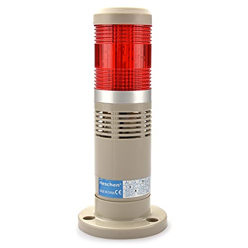 Heschen 12V DC Industrial Buzzer LED Turm Light Signal Red Warnung Warnsignal Dauerlicht Heschen 12V DC Industrial Buzzer LED Turm Light Signal Red Warnung Warnsignal Dauerlicht von Heschen