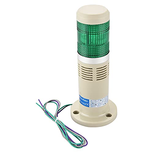 Heschen Signalleuchte Turm Stapel Licht 24V DC Industrie Buzzer Grün LED Alarm Warnung Dauerlicht von Heschen