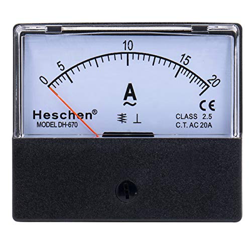 Heschen Rechteckiger Stromzähler, Amperemeter, DH-670, AC 0–20 A, Klasse 2,5, CE-gelistet von Heschen