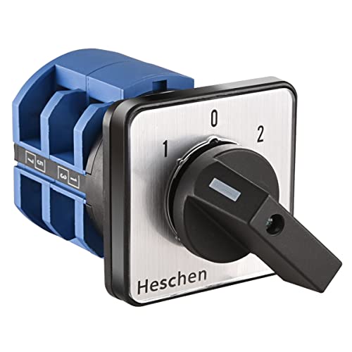 Heschen Universal Drehnocken Wechselschalter, SZW26-63/D202.2, 660V 63A, ON-OFF-ON 3 Positionen, 2 Phasen, 8 Terminals, CE von Heschen