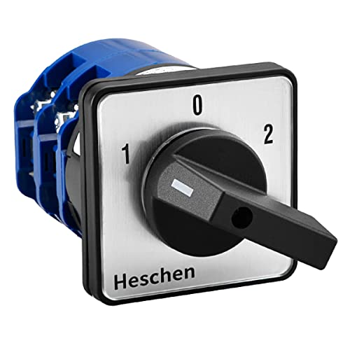 Heschen Universal Drehnockenwahlschalter, SZW26-125/D202.2, 660V 125A, ON-OFF-ON 3 Positionen, 2 Phasen, 8 Klemmen, CE von Heschen