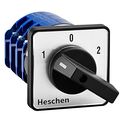 Heschen Universal Drehnockenwahlschalter, SZW26-125/D303.3, 660V 125A, ON-OFF-ON 3 Positionen, 3 Phasen, 12 Klemmen, CE von Heschen