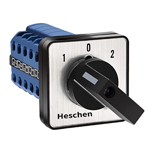 Heschen Universal Rotary Cam Selector Wechselschalter SZW26-20/D505.5 660V 20A ON-OFF-ON 3 Position 5 Phasen 20 Terminals CE von Heschen