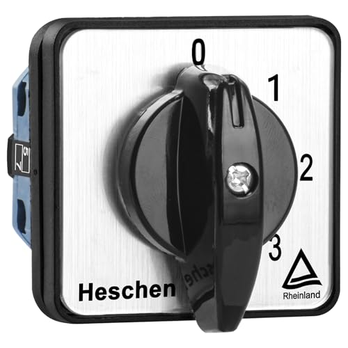 Heschen Universal-Nockenschalter, Drehschalter, Wechselschalter, SZW26-20/0-4.2, 660V 20A, 5 Positionen, 2 Phasen, 8 Klemmen, CE von Heschen