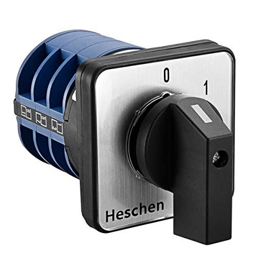 Heschen Universal Drehnockenwahl SZW26-32/0-3.3, 660V 32A, 4 Positionen, 3 Phasen, 12 Klemmen, CE Blau Heschen Universal Drehnockenwahl SZW26-32/0-3.3, 660V 32A, 4 Positionen, 3 Phasen, 12 Klemmen, CE Blau von Heschen