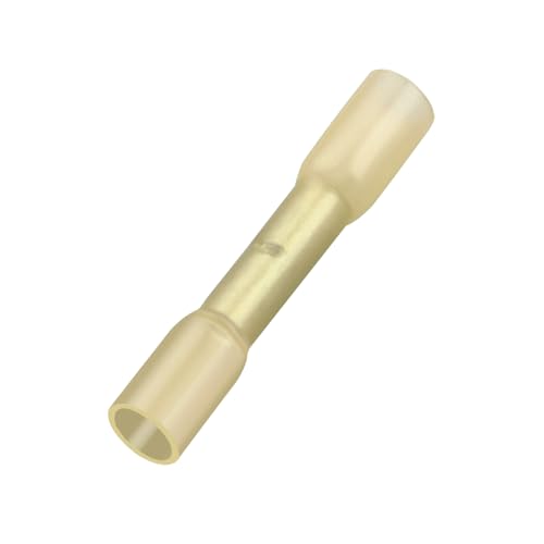 heschen Butt Splice Anschluss Schrumpfschläuchen isoliert bht5.5 4–6 mm² (12–10 AWG) Elektrisches Kabel Crimp Tube sleeven Wrap Gelb 25 Stück von Heschen
