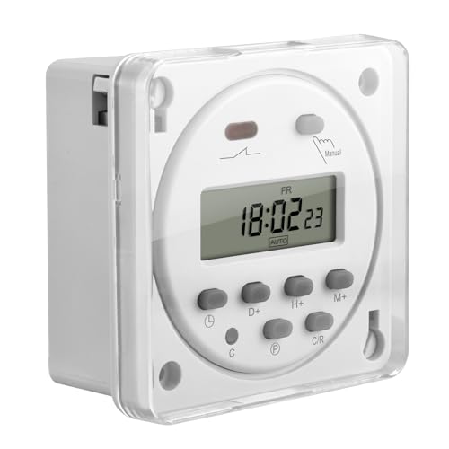 Heschen Digital LCD Power Wöchentliche programmierbare Zeitrelais CN101A DC 24V 16 Amp SPST mit wasserdichter Abdeckung CE Weiß Heschen Digital LCD Power Wöchentliche programmierbare Zeitrelais CN101A DC 24V 16 Amp SPST mit wasserdichter Abdeckung CE Weiß von Heschen