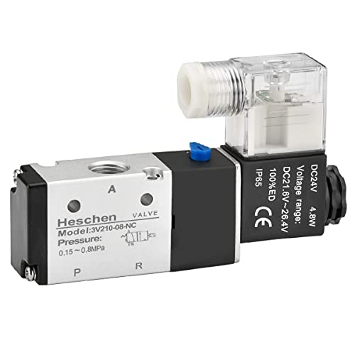 Heschen Elektrisches pneumatisches Magnetventil 3V210-08 24VDC 4.8W PT1/4 3/2 Wege CE von Heschen