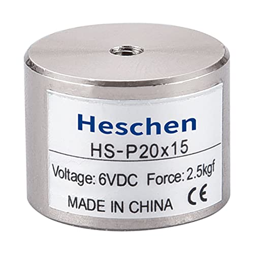 Heschen Elektromagnet-Magnet P20/15, Außendurchmesser: 20 mm, DC 6 V, 2,5 kg von Heschen