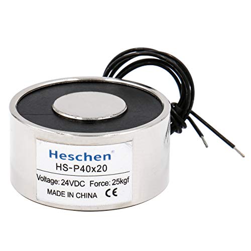 Heschen Elektromagnet-Magnet P40/20, Außendurchmesser: 40 mm, DC 24 V, 25 kg von Heschen