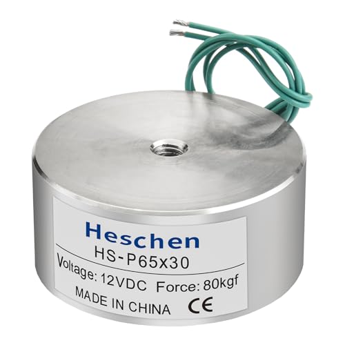 Heschen Elektromagnet Magnet Solenoid, P65/30, OD 65mm, DC12V, 80kg/176lb von Heschen