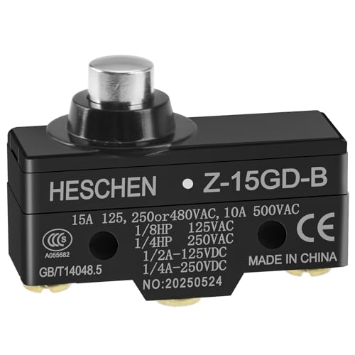 Heschen Mikroschalter, Z-15GD-B, Momentantyp, kurzer Druckstößel, SPDT, 3 Schraubklemmen Heschen Mikroschalter, Z-15GD-B, Momentantyp, kurzer Druckstößel, SPDT, 3 Schraubklemmen von Heschen