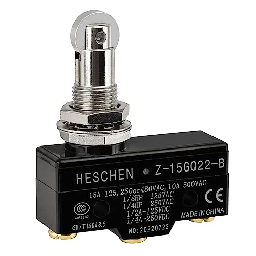 Heschen Mikroschalter, Z-15GQ22-B, Plattenmontage-Rollenstößel, Momentantyp, 3 Schraubklemmen, 15A Nennstrom Heschen Mikroschalter, Z-15GQ22-B, Plattenmontage-Rollenstößel, Momentantyp, 3 Schraubklemmen, 15A Nennstrom von Heschen