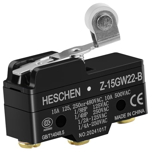 Heschen Mikroschalter, Z-15GW22-B, kurzer Scharnierrollenhebel, 3 Schraubklemmen, 15A Nennstrom Heschen Mikroschalter, Z-15GW22-B, kurzer Scharnierrollenhebel, 3 Schraubklemmen, 15A Nennstrom von Heschen