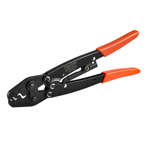 Heschen Ratschenklemme Crimpzange HS-16 Verwendung für 1,5-16 mm² (15-5AWG) nicht isolierte Klemmen (Punkttyp) von Heschen