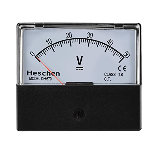 Heschen Stromkreis-Prüfgerät Voltmeter, DH-670 DC 0-50 V, Klasse 2.0, 70 x 60 mm Panel Heschen Stromkreis-Prüfgerät Voltmeter, DH-670 DC 0-50 V, Klasse 2.0, 70 x 60 mm Panel von Heschen