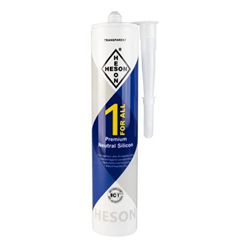 Heson Silikon ONE FOR ALL Transparent Silikonkartusche 310 ml UV- und witterungsresistent Heson Silikon ONE FOR ALL Transparent Silikonkartusche 310 ml UV- und witterungsresistent von Heson