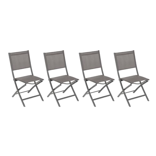 Hespéride - 4er-Set klappbare Gartenstühle Essentia in Wenge und Tonka - Wengé/Tonka von Hespéride