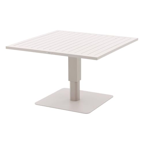 Hespéride - Gartenklapptisch quadratisch salimia hafer 110 x 110 x 69cm aus Aluminium von Hespéride