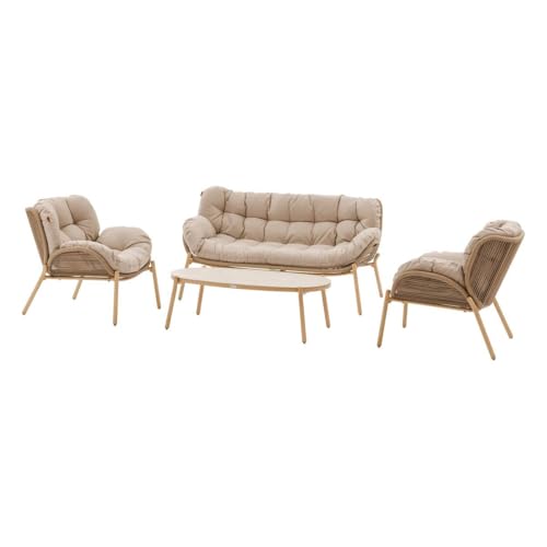 Hespéride - Gartenmöbel meloane Taupe 5-sitzer aus Polyester und Stahl von Hespéride