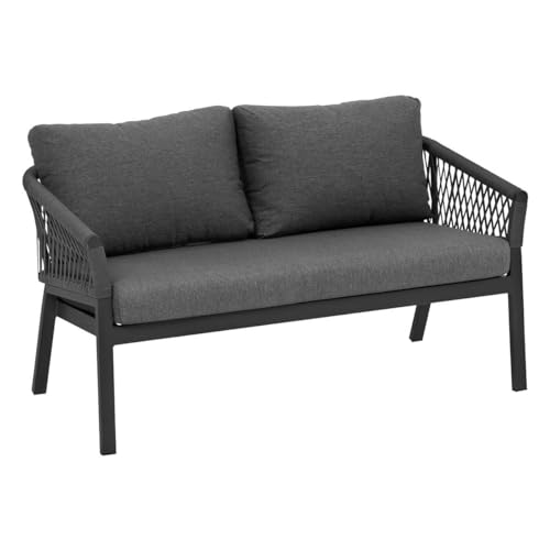 Hespéride - Gartensofa ORIENGO Anthrazit & Graphit - Epoxidbeschichtetes Aluminium - Polyester - Anthrazit/Graphit von Hespéride