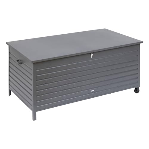 Hespéride Menango Aufbewahrungsbox aus Graphit, 195 x 96 x 108 cm, aus epoxidbeschichtetem Aluminium von Hespéride
