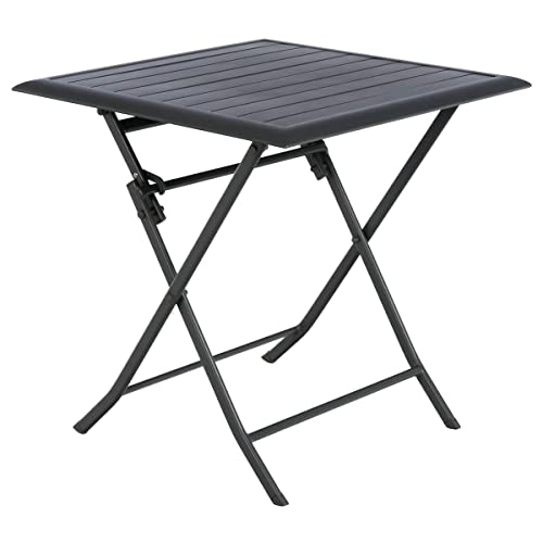 Hespéride - Quadratischer klappbarer Gartentisch Azua in Graphitgrau - 2 Plätze - Graphitgrau von Hespéride