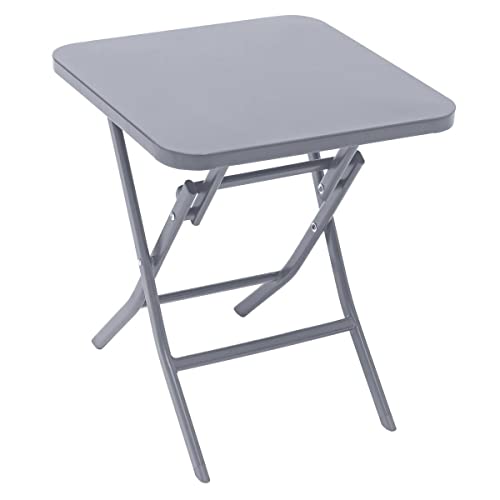 Hespéride - Quadratischer Gartenbeistelltisch Greensboro in Quarzgrau - 40 × 40 cm - Quarzgrau von Hespéride