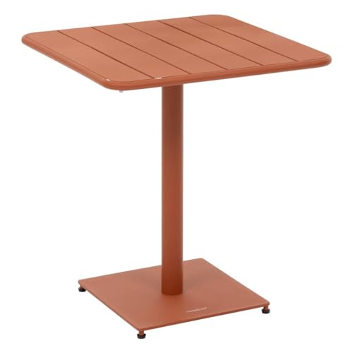 Hespéride - Quadratischer Gartentisch Phuket Bernsteinfarben - 2 Plätze - epoxidbeschichteter Stahl - verstärkte Rostschutzbehandlung - Bernstein Hespéride - Quadratischer Gartentisch Phuket Bernsteinfarben - 2 Plätze - epoxidbeschichteter Stahl - verstärkte Rostschutzbehandlung - Bernstein von Hespéride