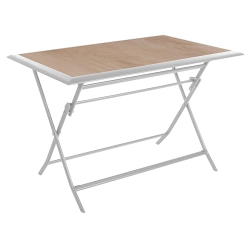 Hespéride - Rechteckiger Klappbarer Gartentisch Azua Houblon & Weiß - 4 Sitze - Hopfen/Weiß von Hespéride