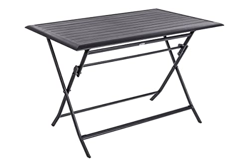 Hespéride - Rechteckiger klappbarer Gartentisch Azua in Graphitgrau - 4 Plätze - Graphitgrau Hespéride - Rechteckiger klappbarer Gartentisch Azua in Graphitgrau - 4 Plätze - Graphitgrau von Hespéride