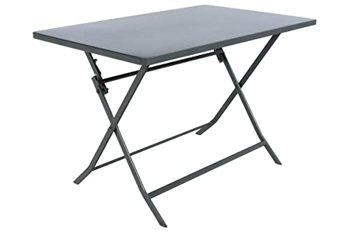 Hespéride - Rechteckiger klappbarer Gartentisch Greensboro Graphitgrau - 4 Plätze - Graphitgrau von Hespéride