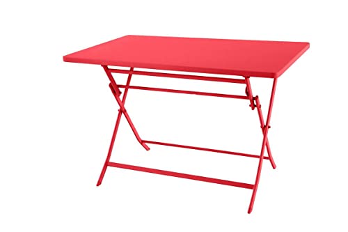 Hespéride - Rechteckiger klappbarer Gartentisch Greensboro Johannisbeerrot - 4 Plätze - Johannisbeere von Hespéride