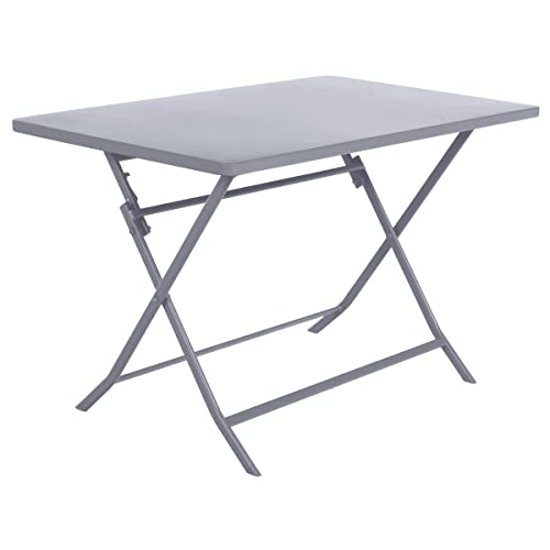 Hespéride - Rechteckiger klappbarer Gartentisch Greensboro Quartzgrau - 4 Plätze - Quarzgrau von Hespéride