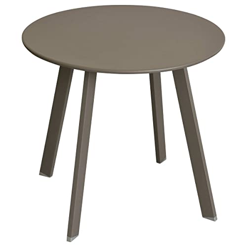 Hespéride - Runder Gartenbeistelltisch Saona in mattem Tonka - 50 × 45 cm - Tonka Brown von Hespéride
