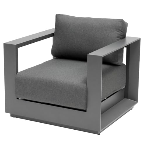 Hespéride - Sessel für Gartensitzgruppe Allure Graphit & Zebrano Grau - Zebranograu/Graphit von Hespéride