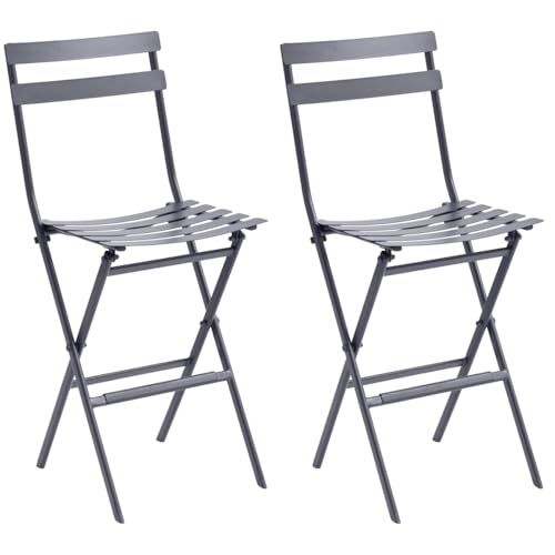 Hespéride - Set mit 2 Klapphochstühlen Greensboro Graphit - Graphit Hespéride - Set mit 2 Klapphochstühlen Greensboro Graphit - Graphit von Hespéride