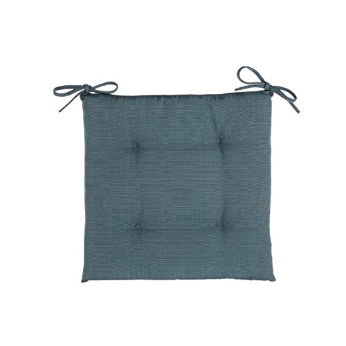 Hespéride Sitzkissen mit 4 Punkten – 40 x 40 x 4 cm – Polyester – Sturm-Blau von Hespéride