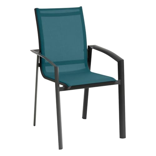 Hespéride - Stapelbarer Gartensessel Axant Entenblau & Graphit - Entenblau/Graphit von Hespéride